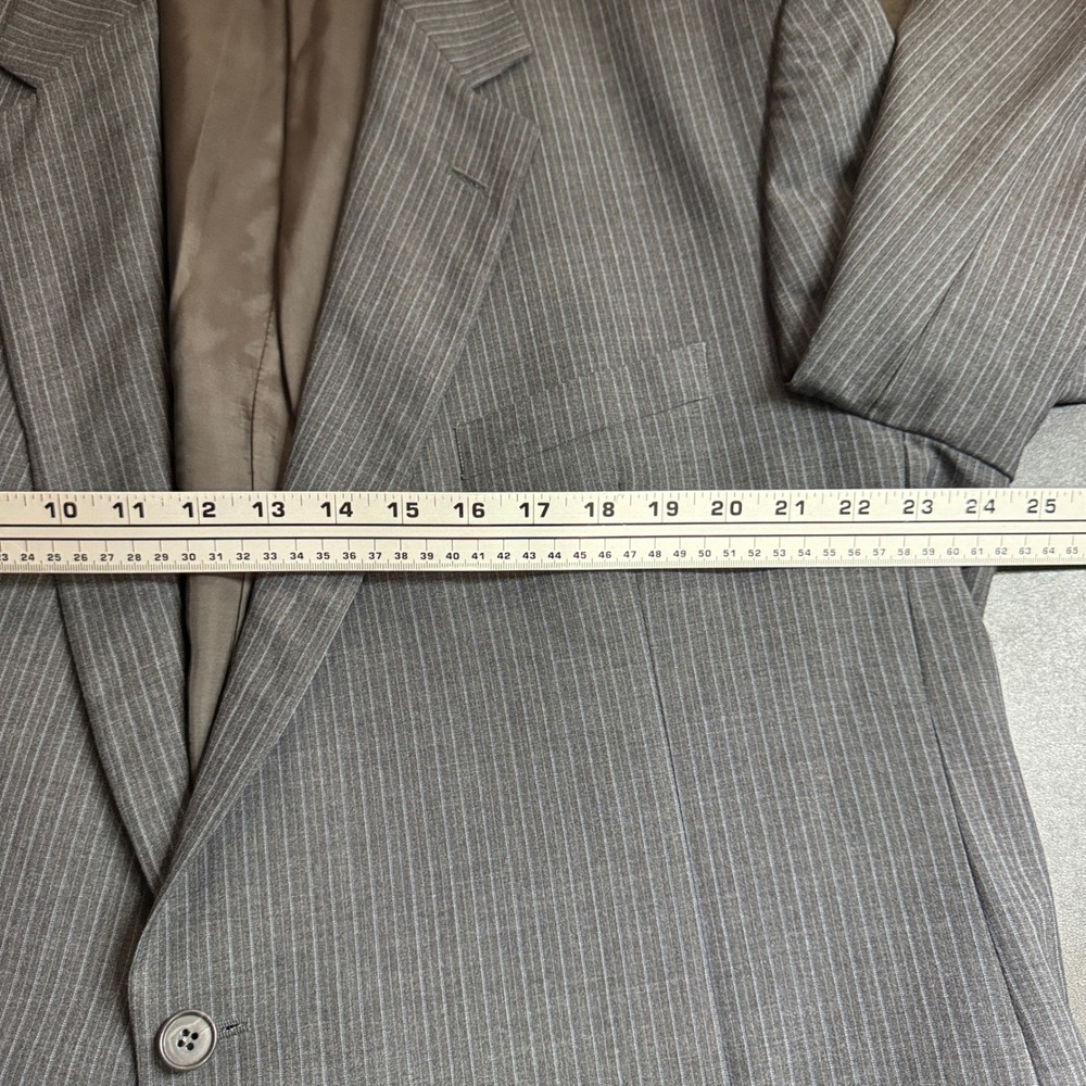 Coppley Brothers Custom Tailored 100 Wool‎ Pinstripe Suit Mens 48L 40W - Picture 5 of 11